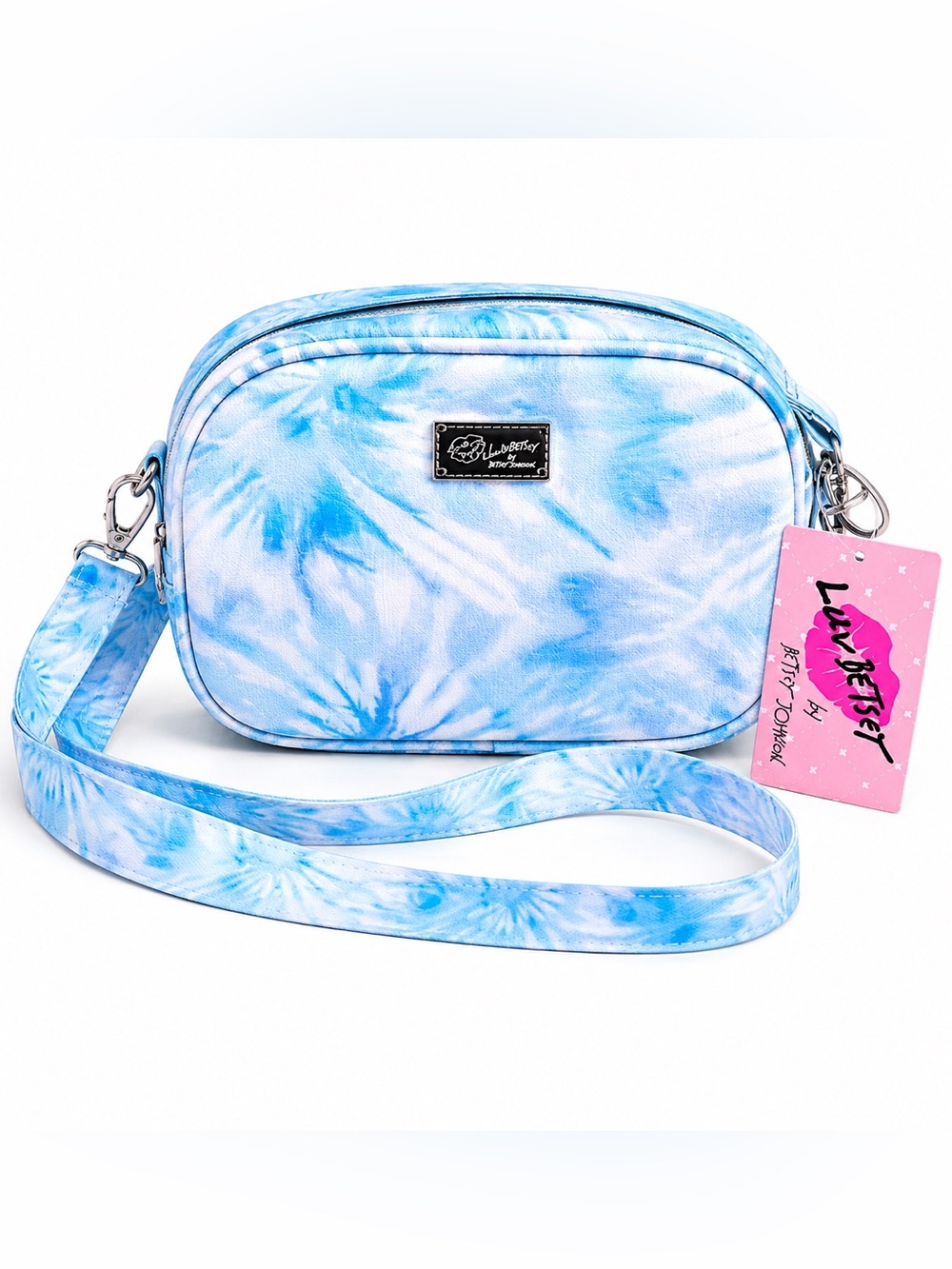 Betsey Johnson Blue Tie-Dye Crossbody Bag